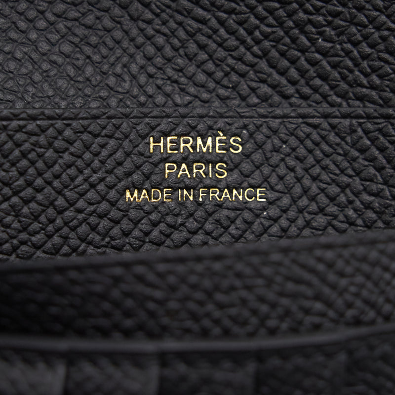 Hermes Bearn Compact Wallet Black RGHW