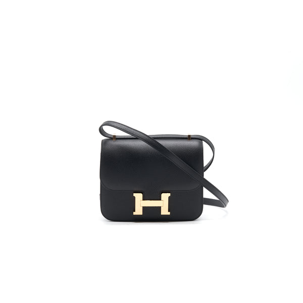 Hermes Constance Mini Black RGHW Epsom Stamp Y