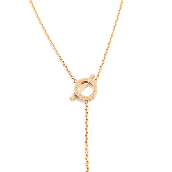 Hermes Lariat Finesse Necklace Rosegold