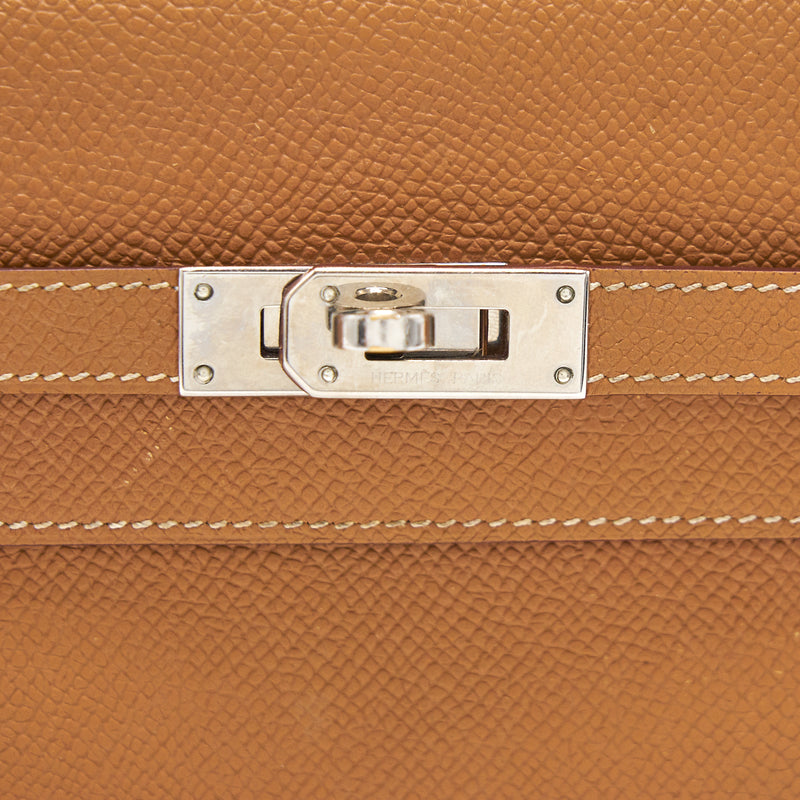 Hermes Kelly Long Wallet Gold SHW Stamp T