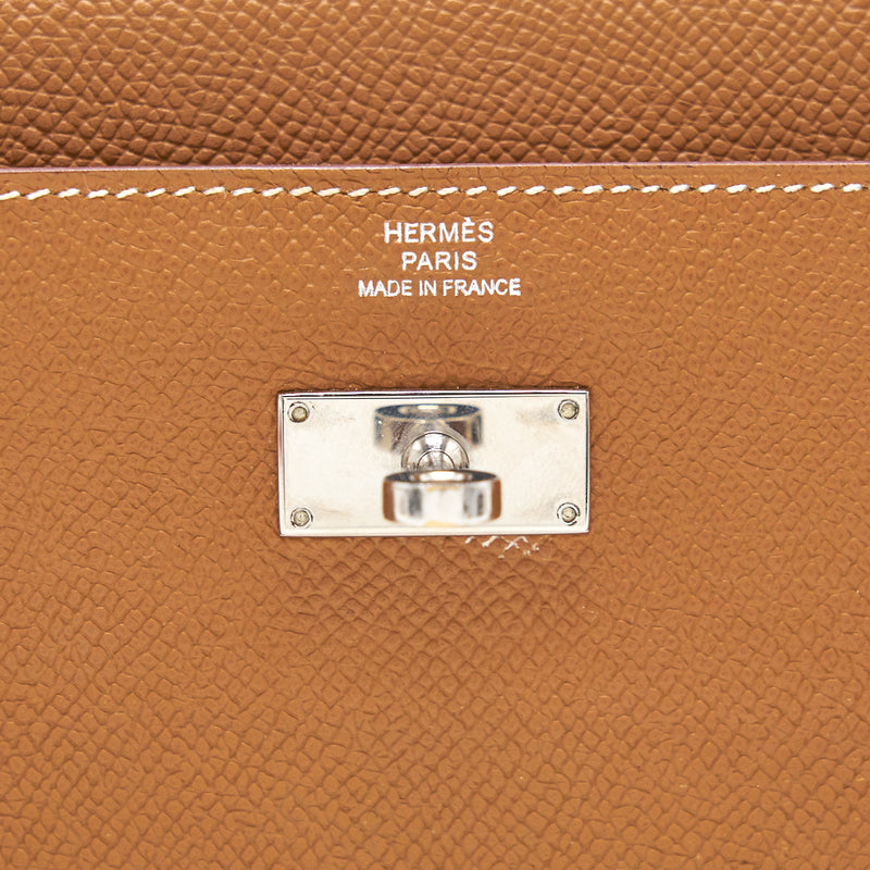 Hermes Kelly Long Wallet Gold SHW Stamp T