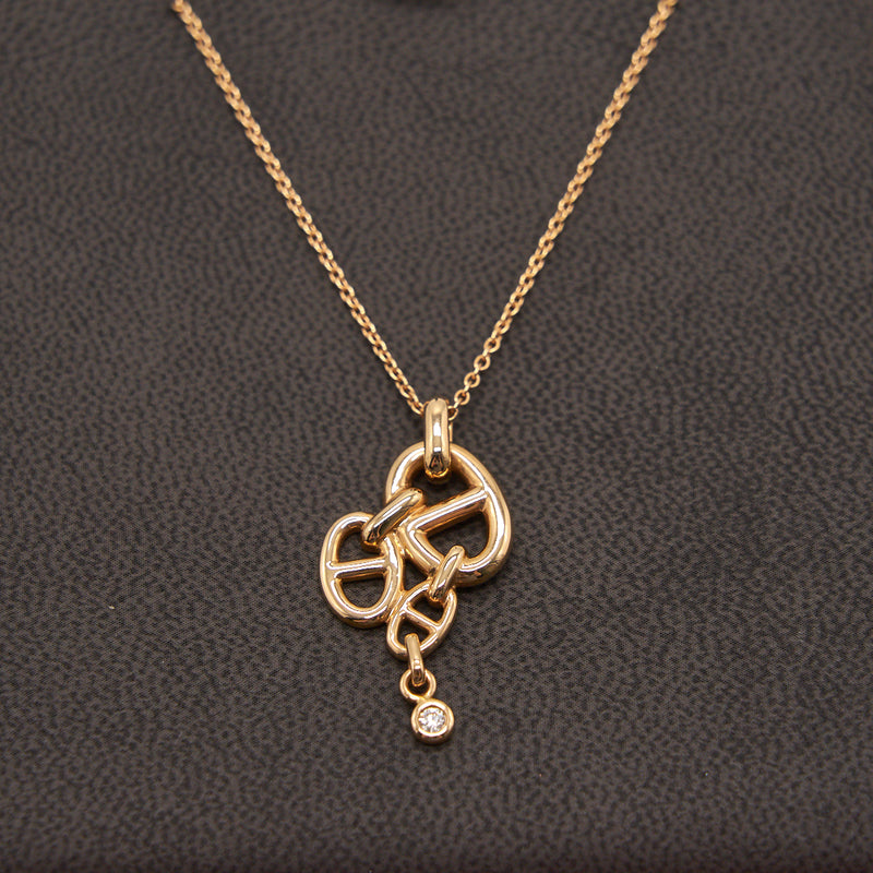 Hermes Trio Farandole Necklace Rosegold