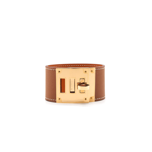 Hermes Kelly Dog Bracelet Gold GHW Size T2