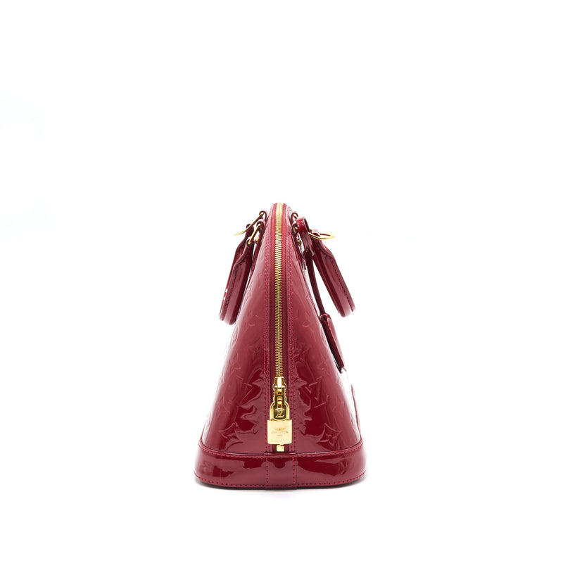 Louis Vuitton Red Monogram Vernis Alma PM Top Handle Bag Louis Vuitton