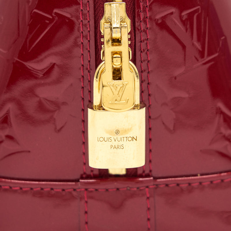 Louis vuitton alma red cheap patent leather