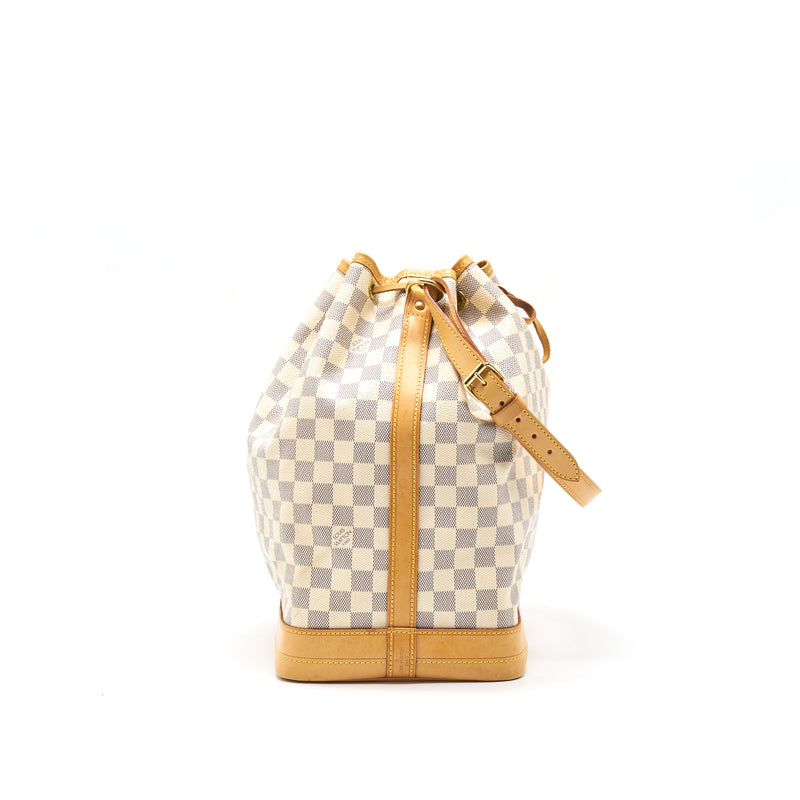 Authentic Louis Vuitton Noe Bucket Bag. Damier Azur Pattern Coated