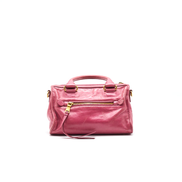Miumiu Mini Leather Crossbody Bag Rose Pink GHW