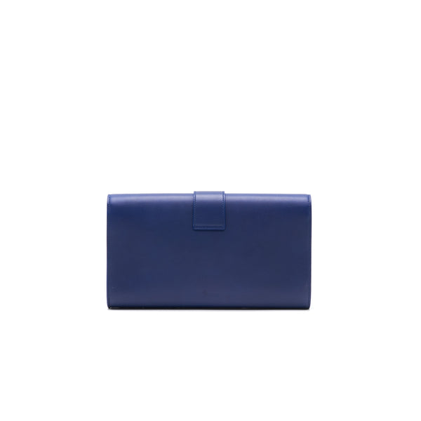 Saint Laurent YSL Clutch Y Dark Blue GHW