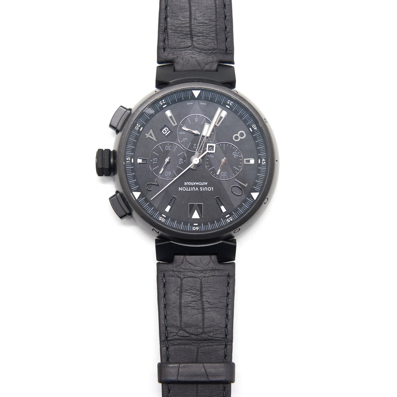 Tambour All Black Chronograph, Black, One Size