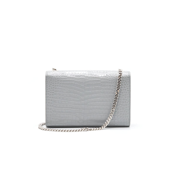 Saint Laurent Kate Small With Tassel Grey SHW