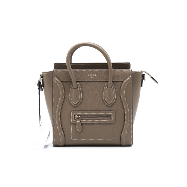 Celine Nano Luggage Bag in Drummed Calfskin