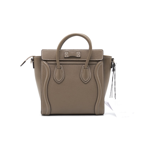 Celine Nano Luggage Bag in Drummed Calfskin