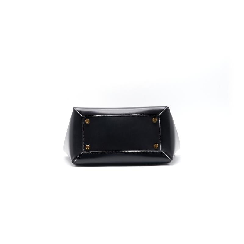 Celine Medium Leather Flap Top Handle Bag - EMIER