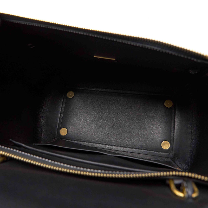 Celine Medium Leather Flap Top Handle Bag - EMIER