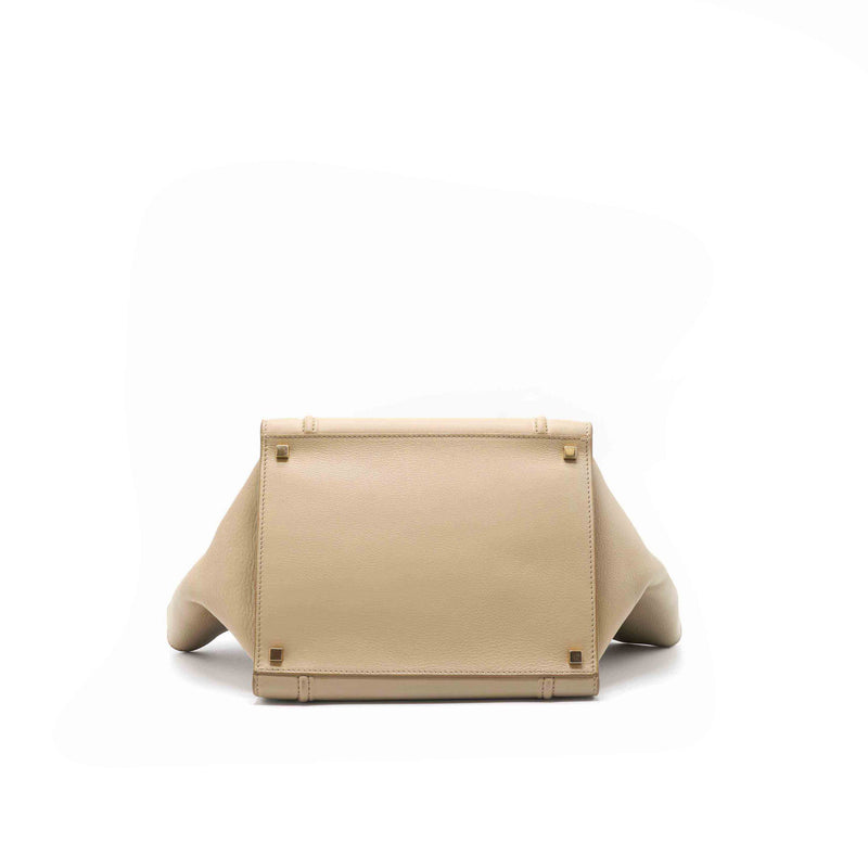 Celine Beige Leather Mini Luggage Tote - EMIER