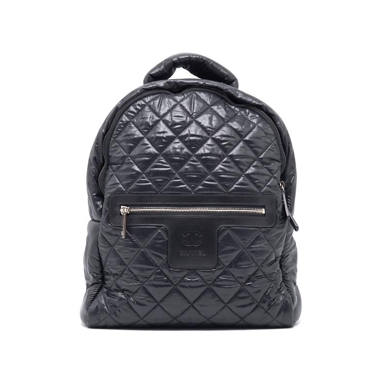 Chanel Black Quilted Nylon and Leather Coco Cocoon Backpack - EMIER