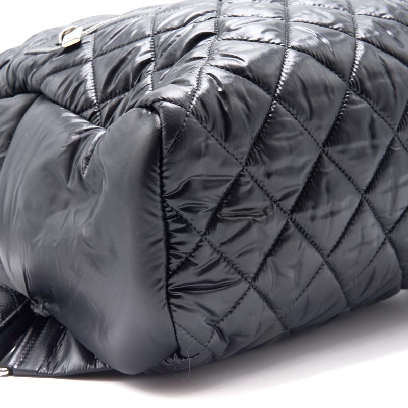 Chanel Black Quilted Nylon and Leather Coco Cocoon Backpack - EMIER