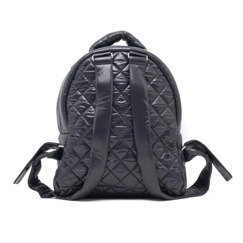 Chanel Black Quilted Nylon and Leather Coco Cocoon Backpack