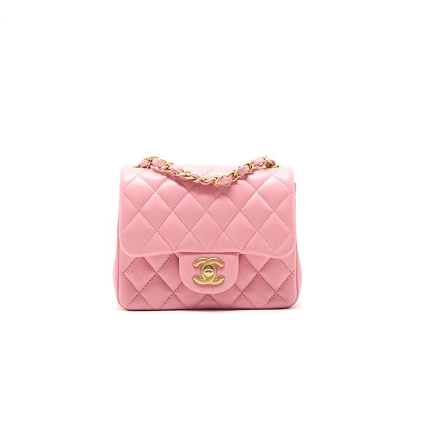 Chanel Lambskin Mini Square Flap Bag - EMIER