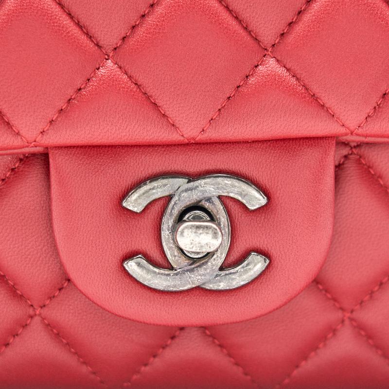 Chanel Lambskin Rectangular Mini Flap Bag - EMIER