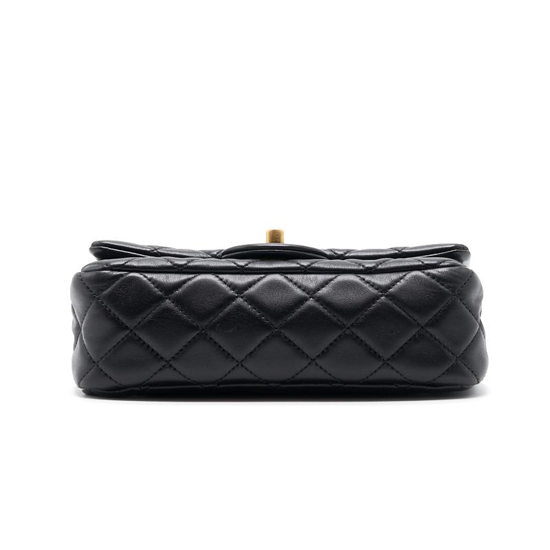 Chanel 20s pearl crush rectangular mini flap bag