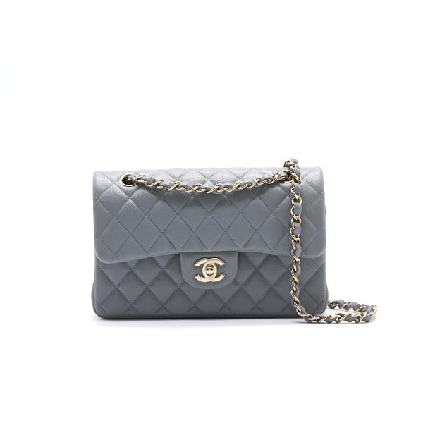 Chanel Cavier Small Classic Flap 20c Grey - EMIER