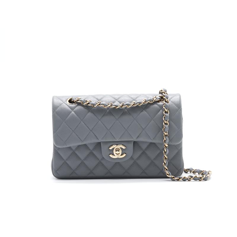 Chanel Cavier Small Classic Flap 20c Grey - EMIER