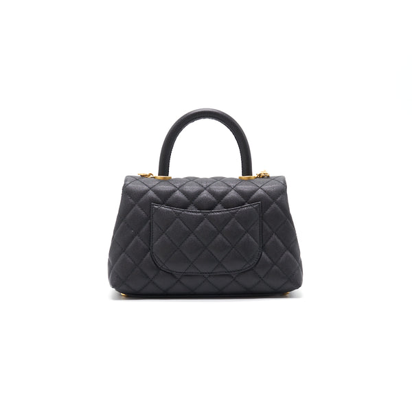 Chanel Caviar Quilted Mini Coco Handle Flap Black with GHW