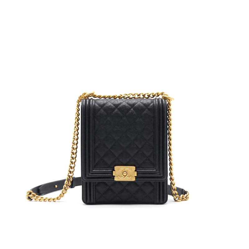 Chanel Grained Calfskin Boy Chanel Handbag - EMIER