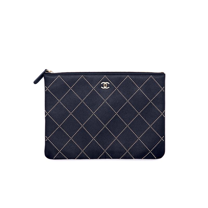 Chanel Calfskin with Metal Bead Pouch - EMIER