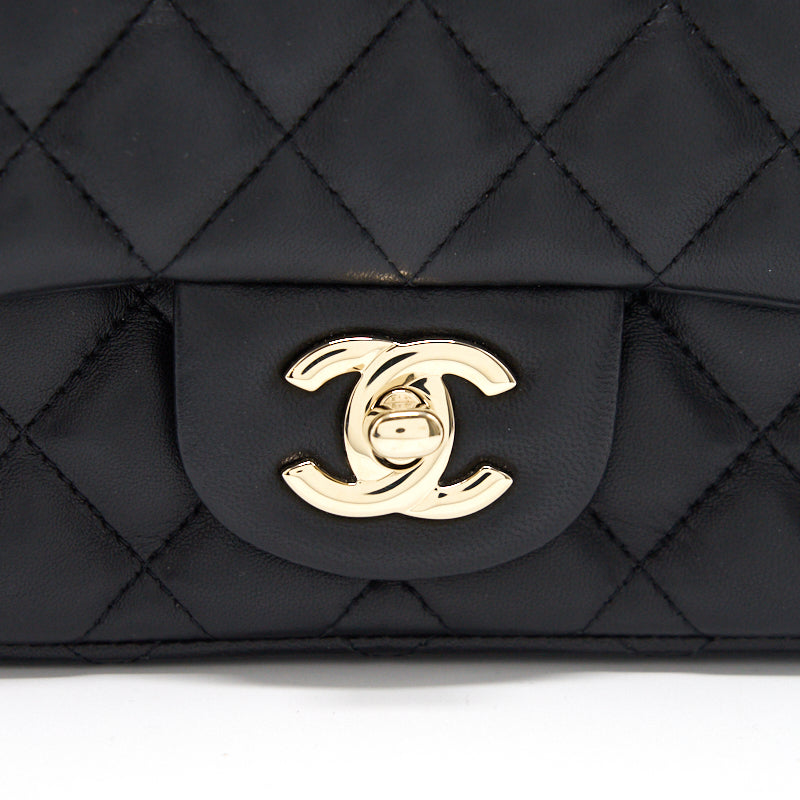 Chanel Mini Square Black Lambskin