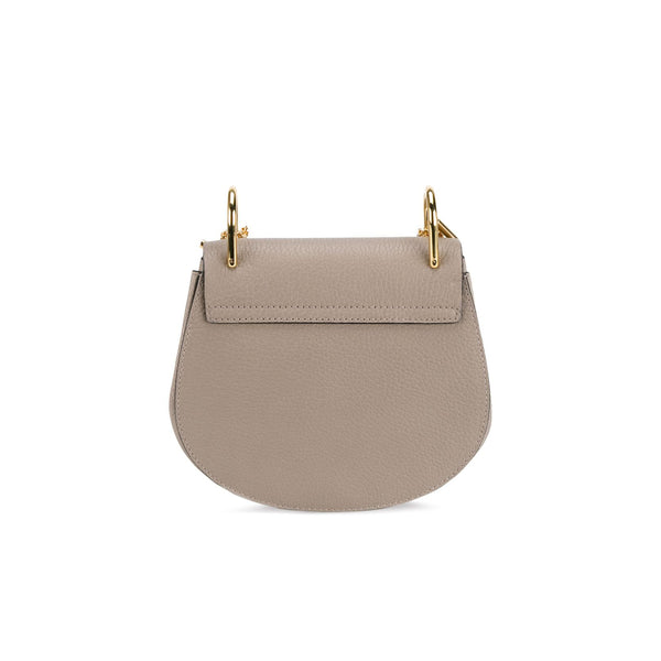 Chloe Grey Leather Mini Drew Shoulder Bag - EMIER