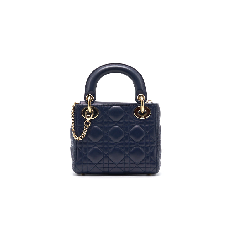 Dior Mini Lady Dior Tote Indigo