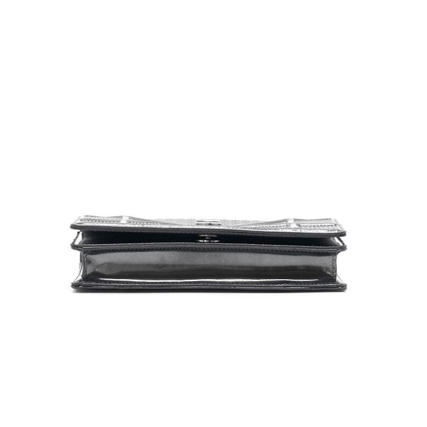 Dior Metallic Black Micro Cannage Leather Diorama WOC - EMIER