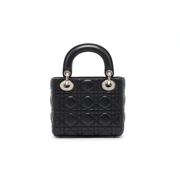 Dior Mini Lady Dior Tote Black SHW