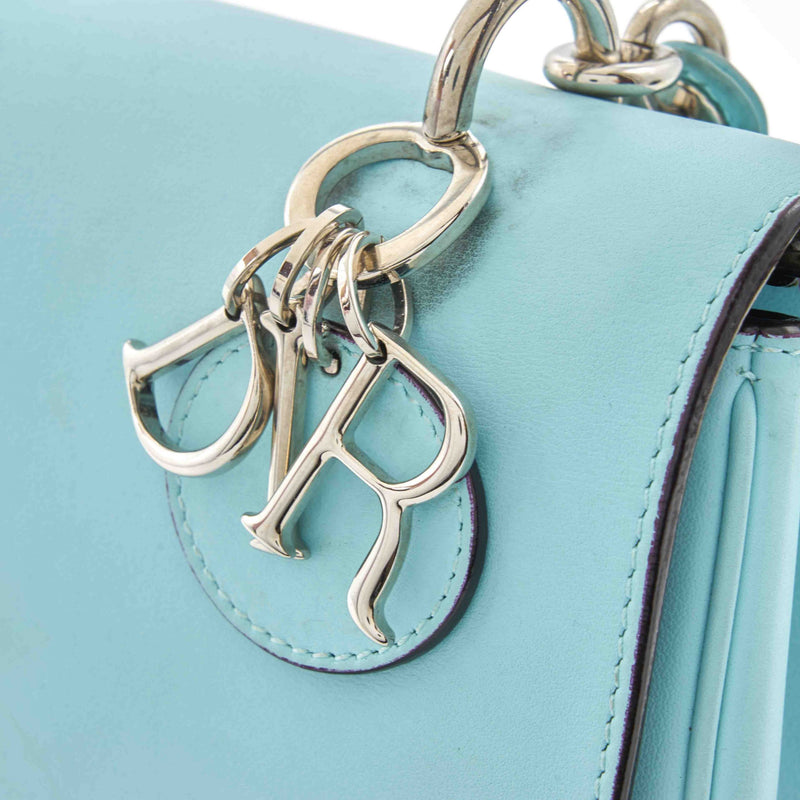 Dior Turquoise Leather Mini Be Dior Shoulder Bag - EMIER