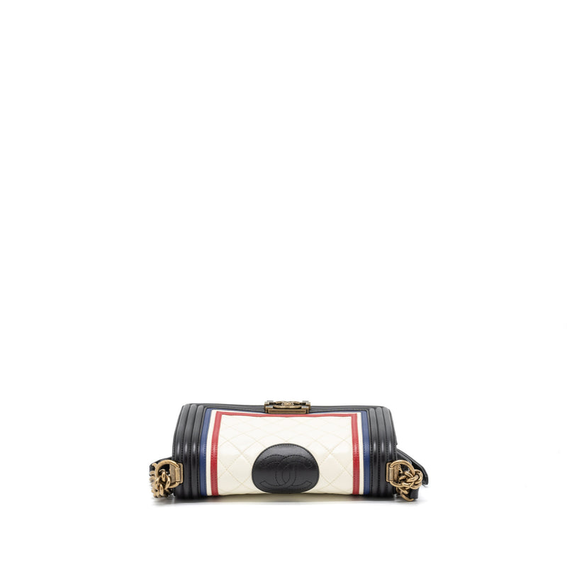 Chanel Medium Boy Bag Lambskin Multicolour Ruthenium Multicolour Hardware