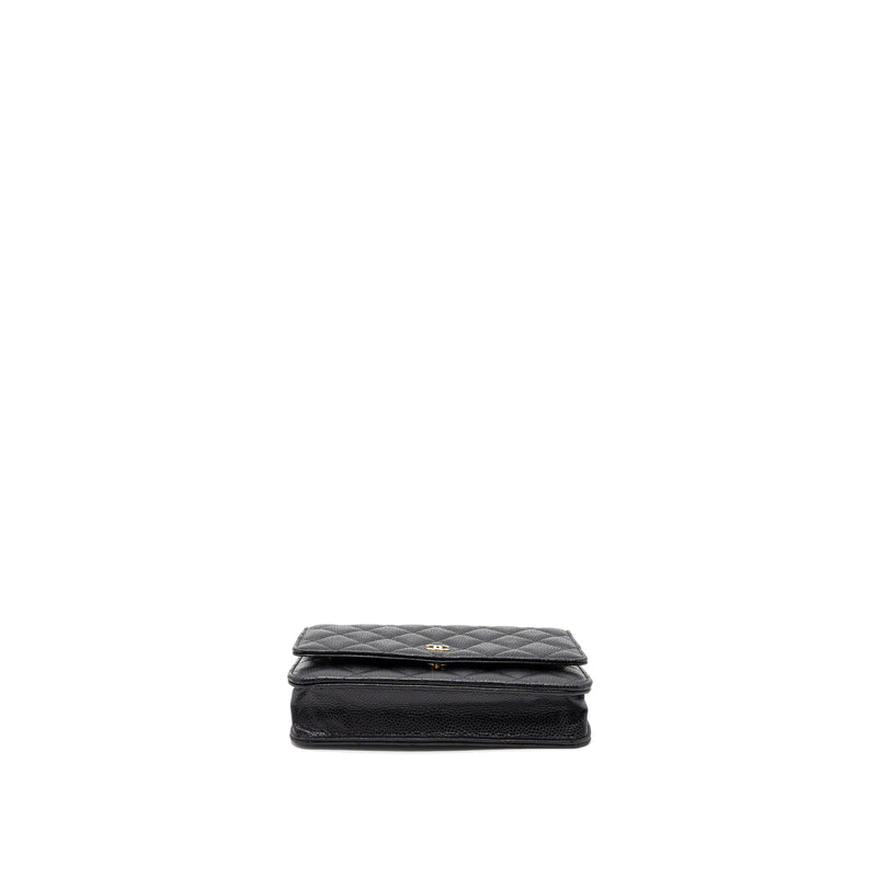 Chanel Classic Wallet on Chain Caviar Black GHW (Microchip)