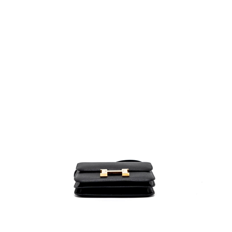 Hermes Constance Mini Epsom Black RGHW Stamp C