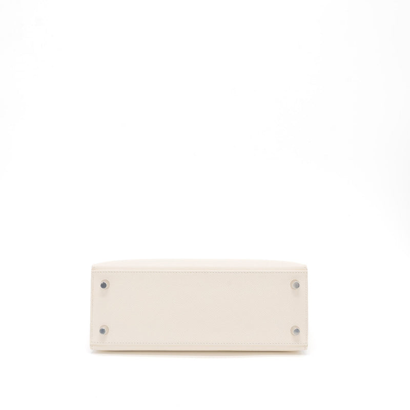 Hermes Kelly 25 Sellier Epsom Nata/Chai/Gris Meyer SHW Stamp U