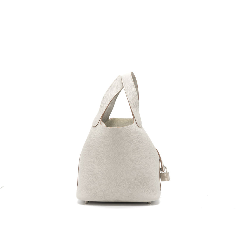Hermes Picotin 18 Lock Bag Clemence Gris Perle SHW Stamp Z