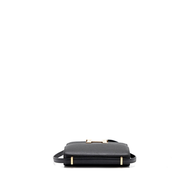 Hermes Constance Mini Epsom Black RGHW Stamp C