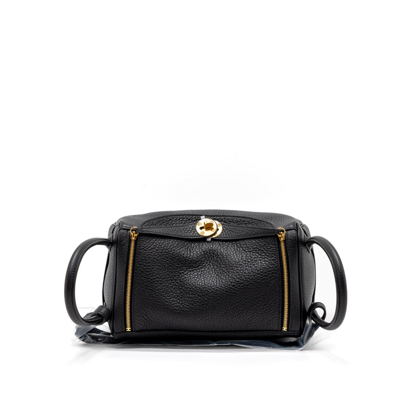 Hermes Lindy 26 Clemence Black GHW Stamp U