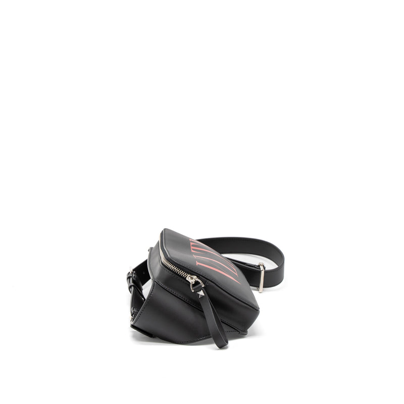 Valentino VLTN Print Belt Bag Calfskin Black/Red SHW