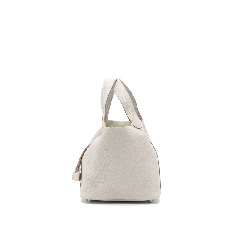 Hermes Picotin 18 Lock Bag Clemence Gris Perle SHW Stamp Z