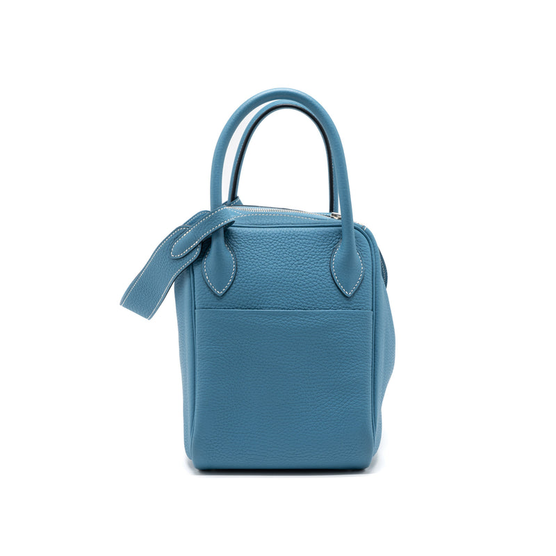 Hermes Lindy 30 Clemence Blue Jeans SHW Stamp Square R