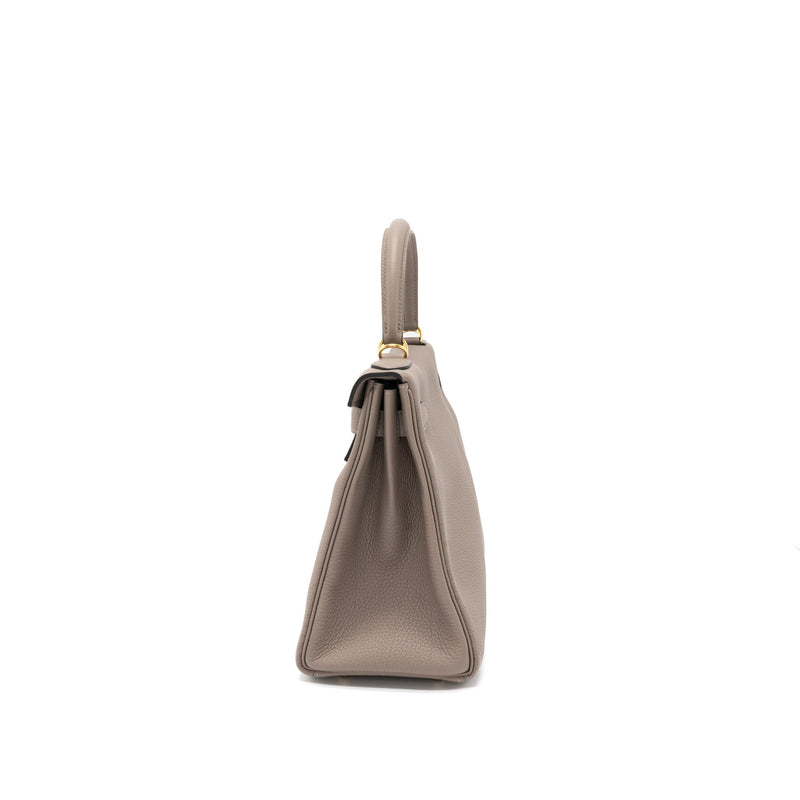 Hermes Kelly 28 Togo M8 Gris Asphalte GHW Stamp A