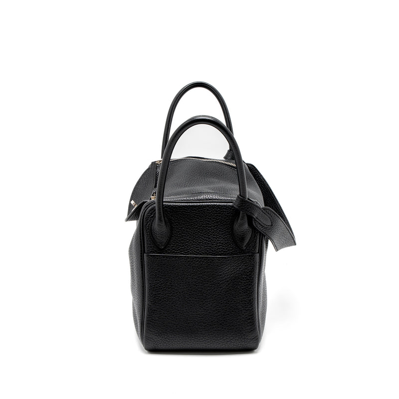 Hermes Lindy 30 Clemence Black SHW Stamp Square Q
