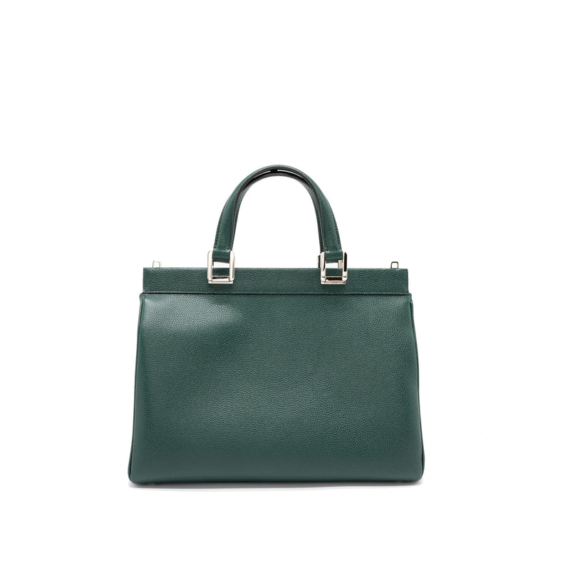 Gucci Top Handle Zumi Bag Calfskin Green Multicolour Hardware