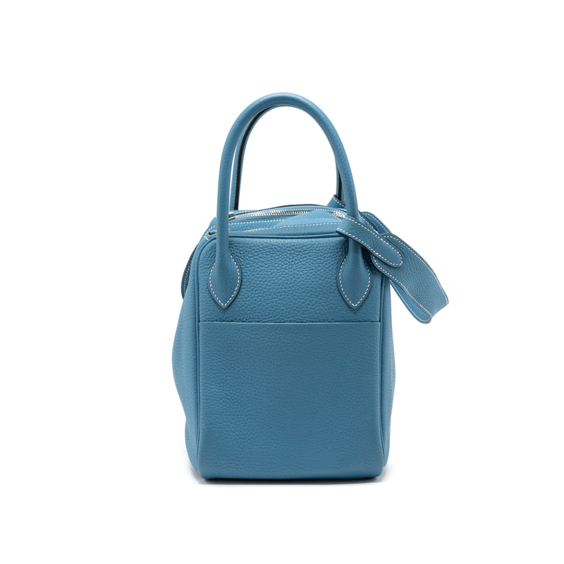 Hermes Lindy 30 Clemence Blue Jeans SHW Stamp Square R